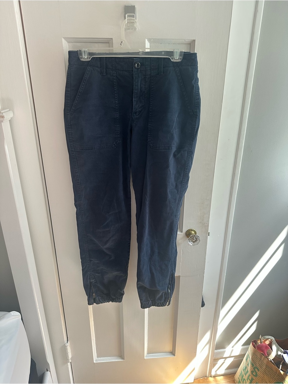 Banana Republic Navy Cropped Utility Pants